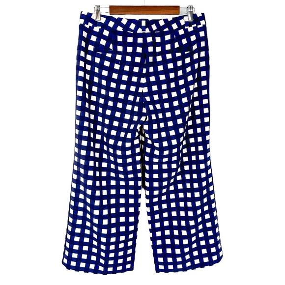 Banana Republic Windowpane Plaid Crop Pants Size 6 - Picture 3 of 6